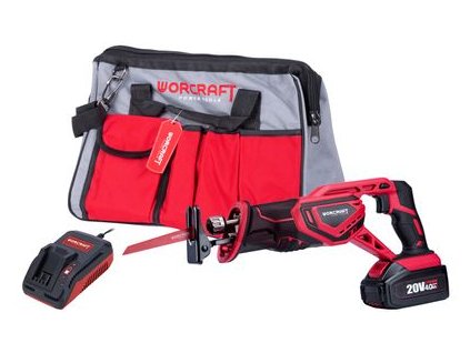 Set Worcraft WSET-09 CSS-S20Li ShareSYS, 20V Li-Ion, chvostová píla, 1x akumulátor 2.0 Ah,, 1x nabíjačka, brašňa