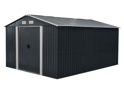 Domček Strend Pro, záhradný, plech, antracit, 301x367x214 cm