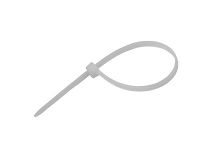 Sťahovacie pásky plastové 2,5x100 mm, biele, 50 ks