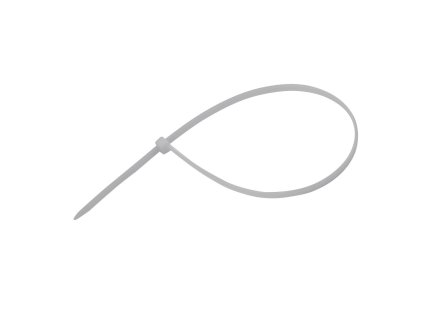 Sťahovacie pásky plastové 4,8x250 mm, biele, 50 ks