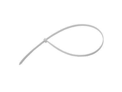 Sťahovacie pásky plastové 7,6x450 mm, biele, 50 ks