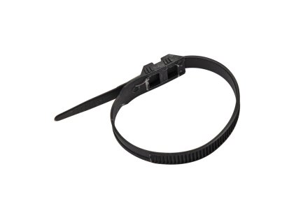 Sťahovacie pásky s vysokou pevnosťou 9x260 mm, čierne, 25 ks