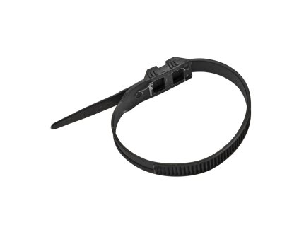 Sťahovacie pásky s vysokou pevnosťou 9x360 mm, čierne, 25 ks