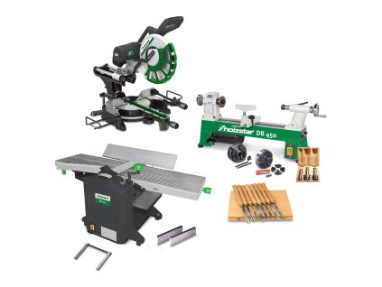 Sestava dřevostrojů s příslušenstvím