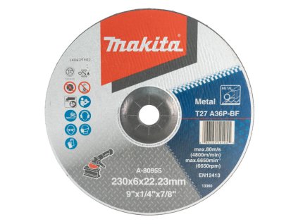 MAKITA KOTOUČ BRUSNÉ NA KOV 230 x 6 x 22,23 mm