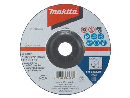 MAKITA KOTOUČ BRUSNÉ NA KOV 150 x 6 x 22,23 mm