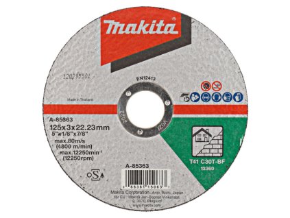MAKITA KOTOUČ ŘEZNÝ NA KÁMEN 125 x 3 x 22,23 mm