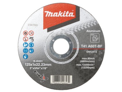 MAKITA KOTOUČ ŘEZNÝ NA HLINÍK 125 x 1 x 22,23mm