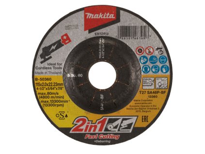 MAKITA KOTOUČ ŘEZNÝ 2 v 1 115 x 2 x 22,23 mm