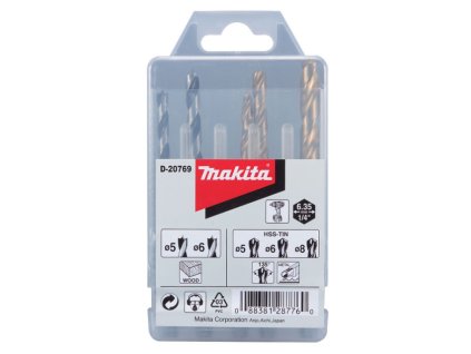 MAKITA SADA VRTÁKOV KOV/DREVO 1/4" 5 ks