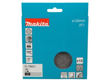 MAKITA BRÚSNY PAPIER SIEŤOVANÝ 125 mm #80