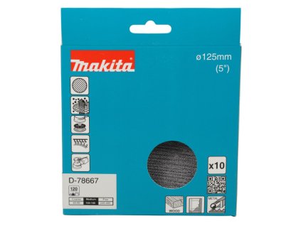 MAKITA BRÚSNY PAPIER SIEŤOVANÝ 125 mm #120