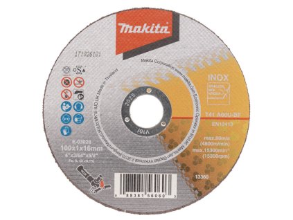 MAKITA KOTÚČ REZNÝ NA NEREZ 100 x 1 x 16 mm