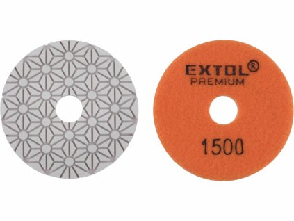 Kotúč diamantový leštiaci na suchý zips, Ø100mm, P1500, EXTOL PREMIUM