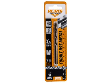Vrták do železa RURIS Cobalt HSS 6,5 mm