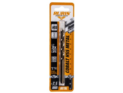 Vrták do železa RURIS Cobalt HSS 7,5 mm