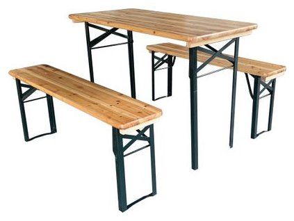 Set pivný DORTMUND Mini3, stôl 117x56x76,5 cm, 2x lavica 117x25x46,5 cm, drevo 27 mm