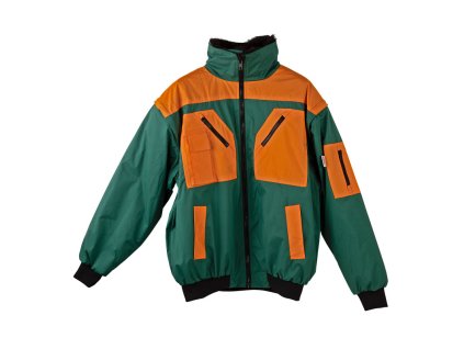Celoročná pracovná bunda 4v1, zelená/oranžová, XL