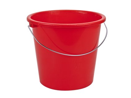 Plastové vedro s kovovou rúčkou červené 5 L HEM5R