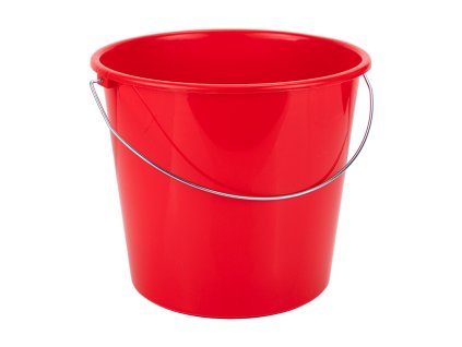 Plastové vedro s kovovou rúčkou červené 10 L HEM10R