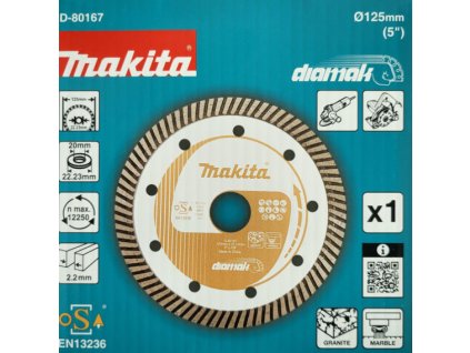 MAKITA KOTOUČ ŘEZNÝ DIAMAK 125 x 22,23 mm