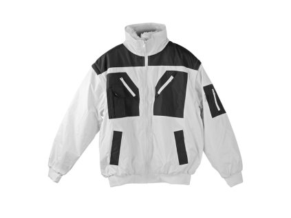 celorocna pracovna bunda 4v1 biela siva xl