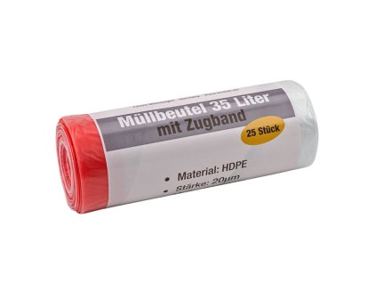 vrecia na odpadky 35 litrov so stahovacou snurkou 20 um priesvitne 25 ks