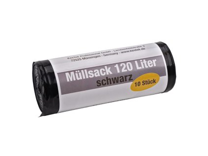 vrecia na odpadky 120 litrov 50 um cierne 10 ks