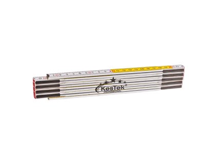 dreveny skladaci meter 2 m zlto biely mh2gw