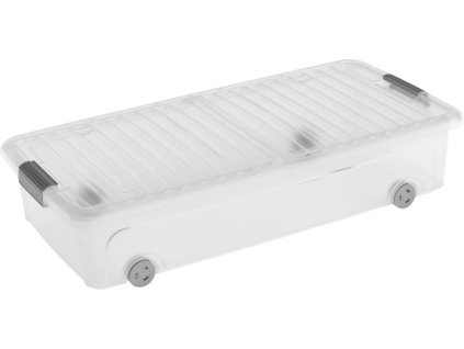 Box s vekom KIS W Box Underbed L, 35L, priesvitný, 39x79x17 cm, s kolieskami