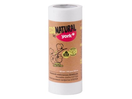 Utierky York ECONATURAL, kuchynské, 100% bavlna, rolka 30 ks