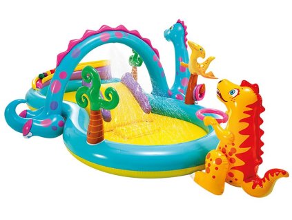 Bazénik Intex® 57135, Dinoland play center, detský, nafukovacie detské ihrisko, 302x229x112 cm