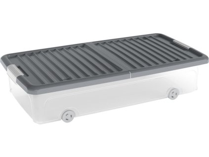 Box s vekom KIS W Box Underbed L, 35 lit., priesvitný, 39x79x17 cm, s kolieskami