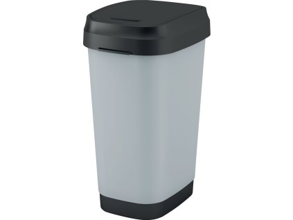 Kôš KIS Dual Swing Style L Steel, 50 lit., sivý, 42x30,5x60 cm, na odpad