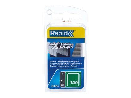 Spony RAPID 140, 10 mm, nerezové sponky do sponkovačky, bal. 648 ks