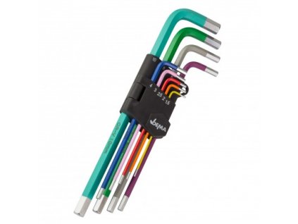 Imbusové kľúče, farebné, sada 9 ks