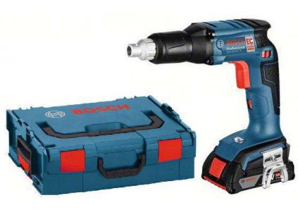 Bosch GSR 18 V-EC TE Professional + L-Boxx, 2x 18V / 2.0Ah, bezuhlíkový aku šroubovák na sádrokarton