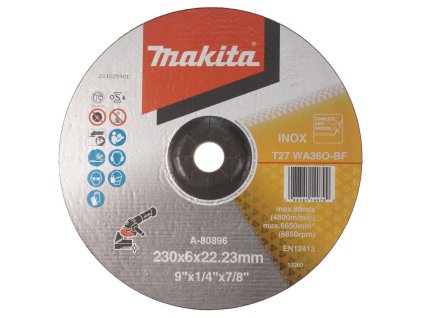 MAKITA A-80896 Brusný kotouč 230 x 6 x 22 mm, na ocel a nerezovou ocel