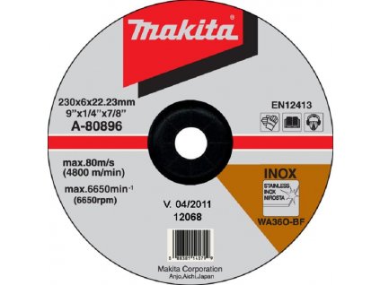 Makita A-80896 Brusný kotouč 230 x 6 x 22 mm, na ocel a nerezovou ocel