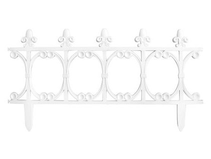 Ohrada Gardens F755, 64x34 cm, plastová, biela, mini dekoračný plot