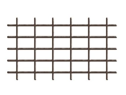 Mriežka Garden MEK6 145x72,5 cm, 4/4,7 mm, oporná na kvety, hnedá, záhradnícka