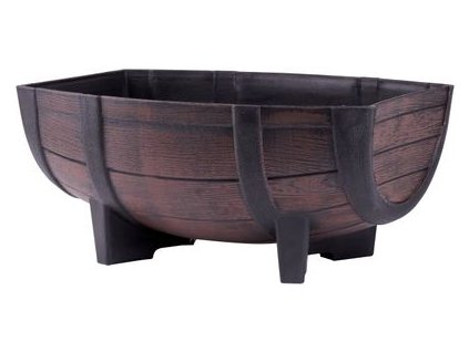 Kvetinac GDA Woodeff 817, teak, 41x29x19 cm, barel