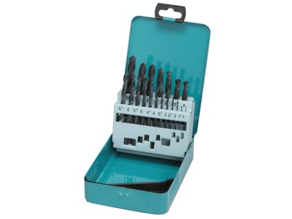 MAKITA D-54081 19-dílná sada vrtáků do kovu HSS-R