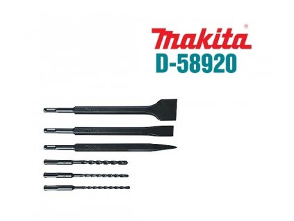 MAKITA D-58920 Sada vrtáků a sekáčů SDS-plus 6 dílná