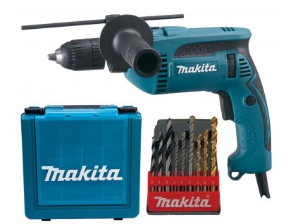 MAKITA HP1641K1X Příklepová vrtačka + 9 vrtáků  SERVIS EXCLUSIVE|Rozšíření záruky na 3 roky zdarma.