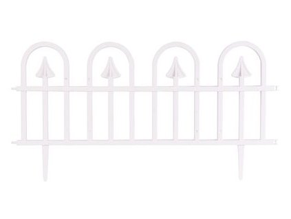 Ohrada Gardens F709, 61x32 cm, plastová, biela, bal. 4 ks