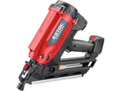 Hřebíkovačka plynová, 80J, hřebíky 50-90mm, akumulátorové zapalování, EXTOL PREMIUM