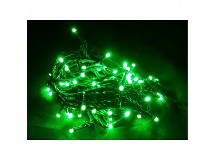 Reťaz MagicHome Vianoce Orion, 100 LED zelené, 8 funkcií, 230V, 50 Hz, IP20, interiér, L-10 m