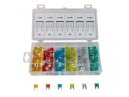 Plošné pojistky DKS11, 120dílná sada