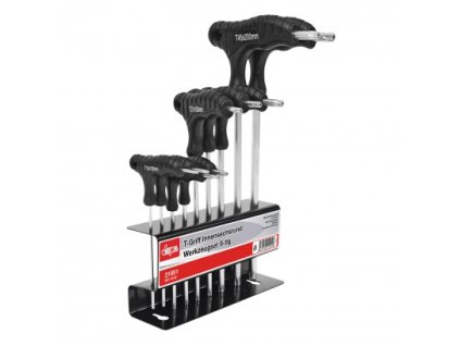 Kľúče torx s T-rukoväťou so stojanom, 9-dielna sada